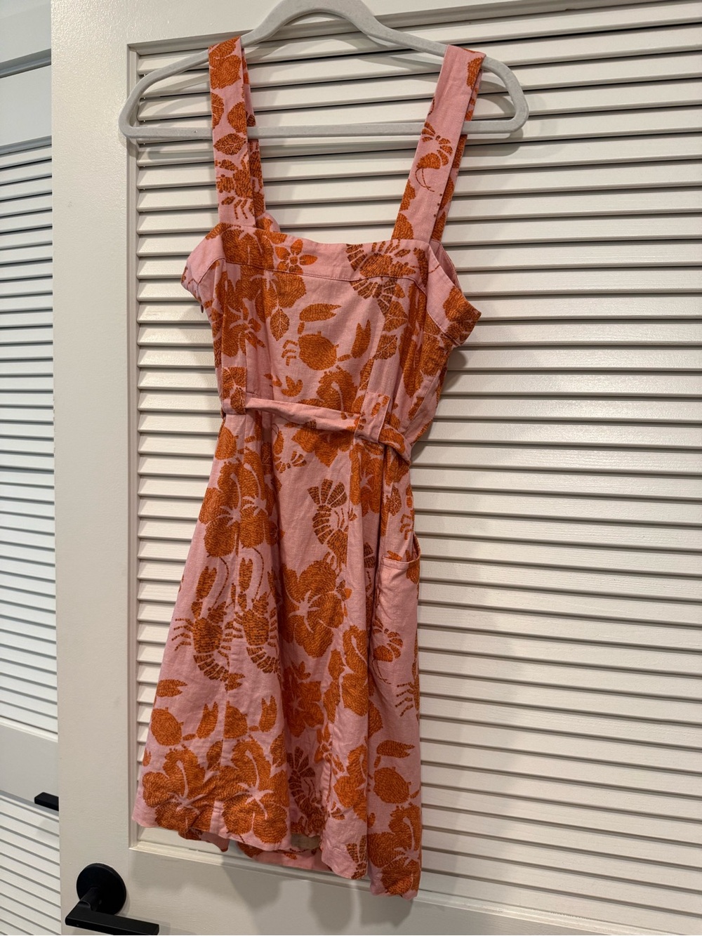 FARM Rio Pink and Orange Floral Tie-Waist Mini Dress - Picture 7 of 11